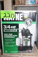 Wayne 3/4 HP Sump Pump, NIB