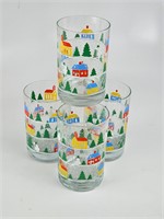 Set of 4 Holiday Glasses