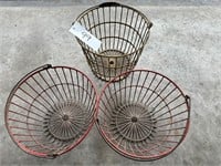 (3) Wire Egg Baskets