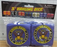 3" hanging dice us navy