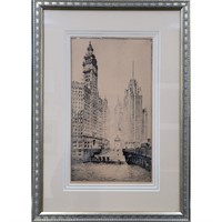 Signed Chester Danforth Etching
