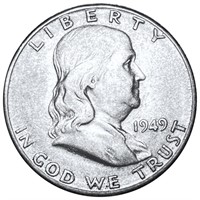 1949-S Franklin Half Dollar LIGHTLY CIRCULATED