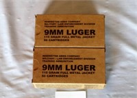 9MM Luger Rounds 2 Boxes (100 Rounds Total)