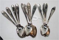 Twelve Art Krupp Berndorf silver plated teaspoons