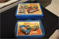 2 Matchbox cases with matchbox cars