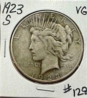 1923-S Peace Dollar - VG