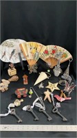 Various knickknack keepsakes, including four