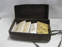 Vtg Case W/Historical Papers & Photos See Info