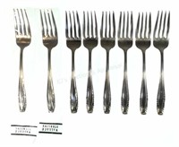 (8) Wallace Sterling Silver Salad Forks