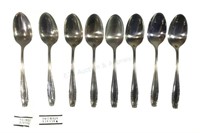 (8) Wallace Sterling Silver Tea Spoons