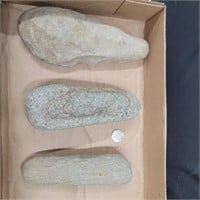3 Large Cecil County Native American relics look