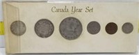 1936 Canada Silver Year Set 1ct To Silver Dollar.