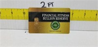 1 Gram Gold .999 Fine In Financial Fitness Card