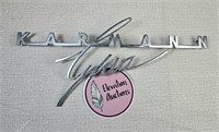 Large Script Volkswagen Karmann Ghia Emblem