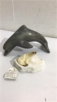 Two Stone Sea Mammals M11C