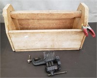 Wood Tool Caddy & Table Clamp