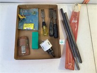 Chisels, Biscuit Cutter, Hole Saw & Misc