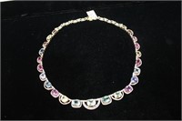 Sapphire & Diamond 18kt Gold Necklace - 49 Carats
