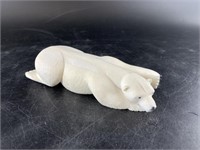 Richard Freeman walrus ivory carved polar bear, wi