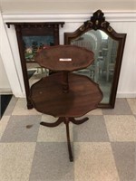 2 Mirrors and a Mahogany Stand