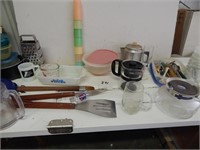 Tupperware, corning ware, assorted kitchen