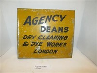 DEANS AGENCY DRY CLEANING SIGN LONDON ONT