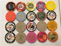 20 Various Reno Nevada Casino Chips