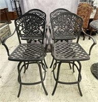 Cast Iron Swivel Outdoor Bar Chairs