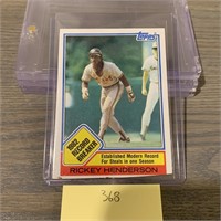 Rickey Henderson Record Breaker Baseball card