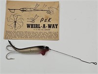 1930'S Wood P &K Whirl a Way Fishing Lure