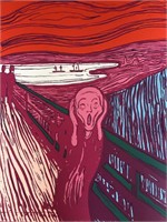 Andy Warhol- Silk Screen "Munch's 'The Scream' - P