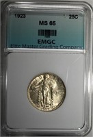 1923 STANDING LIBERTY QUARTER, EMGC GEM BU