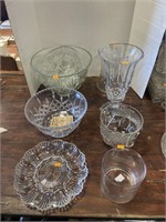 Vintage clear glass items