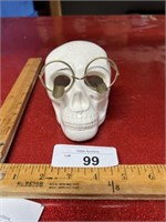 Vintage Halloween skull ashtray