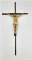 Jesus on Brass Cross 9 1/2" Long