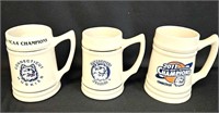 Lot of 3 UCONN Steins