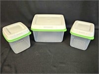 3 Rubbermaid Vented Lockable Storage Containers