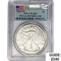 2010-W American Silver Eagle PCGS PR70 DCAM