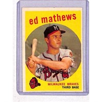 1959 Topps Eddie Mathews Nice Shape