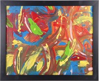 BEAUFORD DELANEY ORIGINAL ABSTRACT PAINTING AFTER
