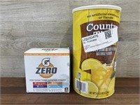 5lb country time lemonade & 40 pack Gatorade zero