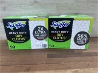 2-50 pack swiffer dry cloths
