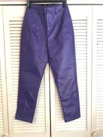 NASTY GAL FAUX LEATHER PURPLE PANTS SIZE 2