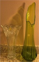 26 - LOT OF 2 PRETTY GLASS VASES