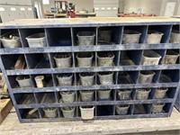 40 Compartment wall Bin with Contents
