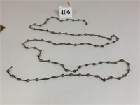 STERLING BALL AND LINK NECKLACE 42" LONG