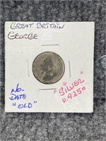 No Date Great Britain Silver Coin .925 Silver
