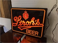 Stroh's Lighted Beer Sign