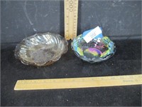 2 Carnival Glass Bowls