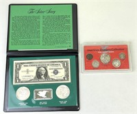Silver Story Silver Set & Miss Liberty Coin Set.